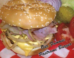 Cedar Bowling Center pastrami burger