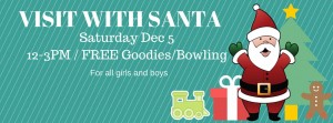 Santa will be at Cedar Bowling Center
